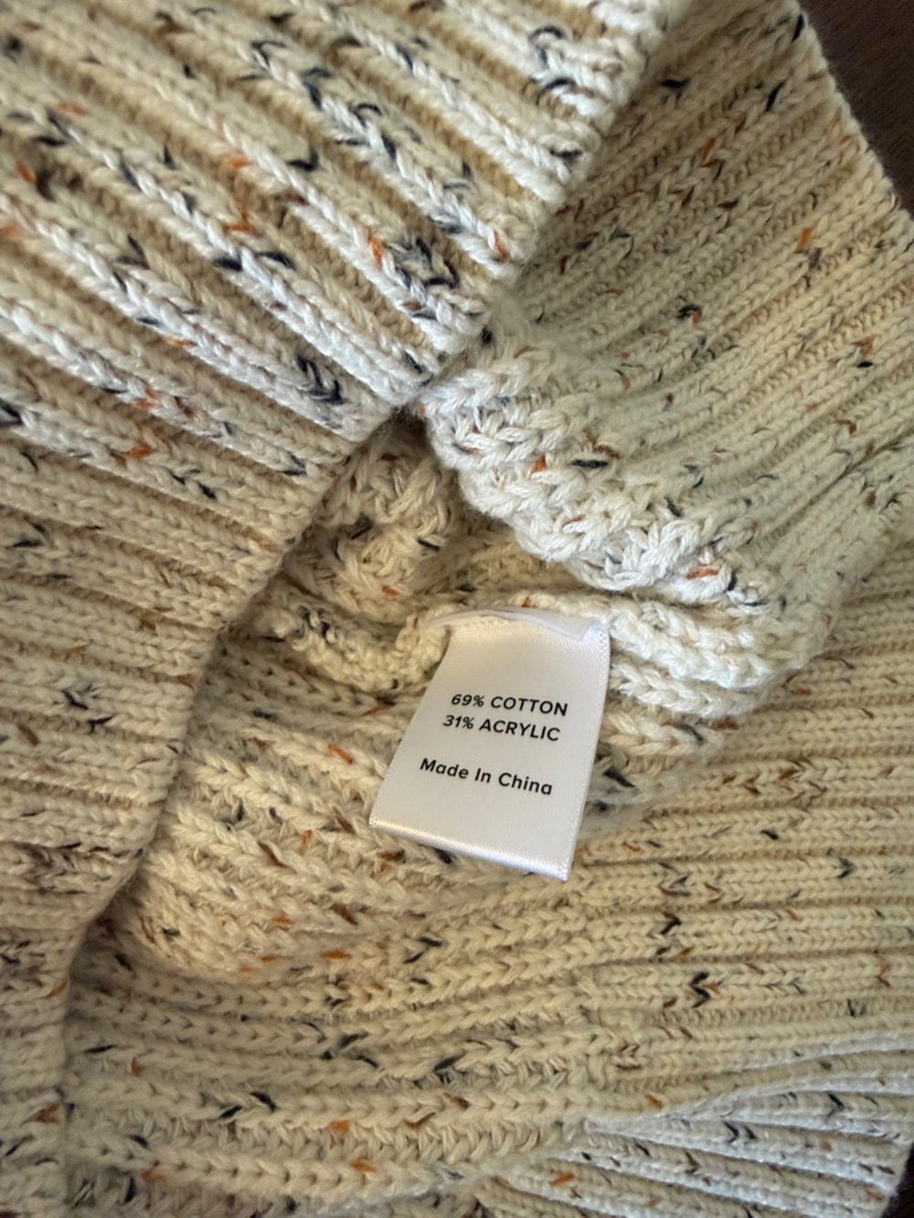 Evereve Marley Cream Speckled V-Neck sweater tank NWT XL - Picture 4 of 5